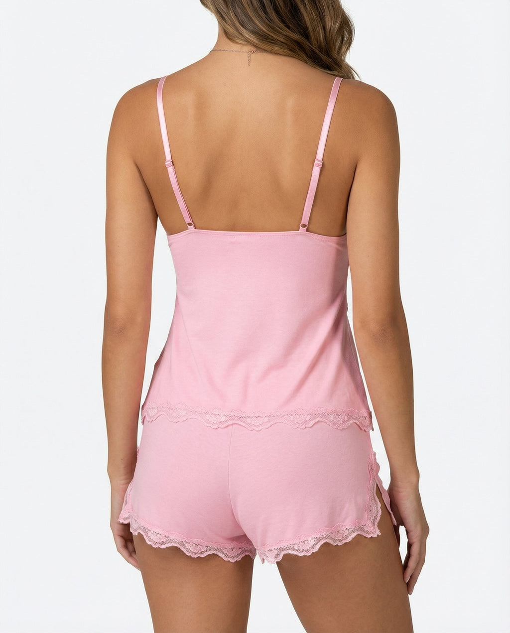 Amore | Elegant Lace-Trim Cami & Shorts Loungewear Set
