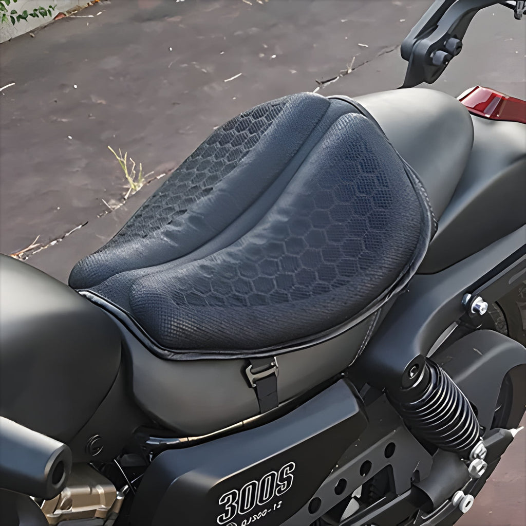 Motorcycle Gel Seat Cushion For Long Distance Rides Petal Shaped Design Breathable Default