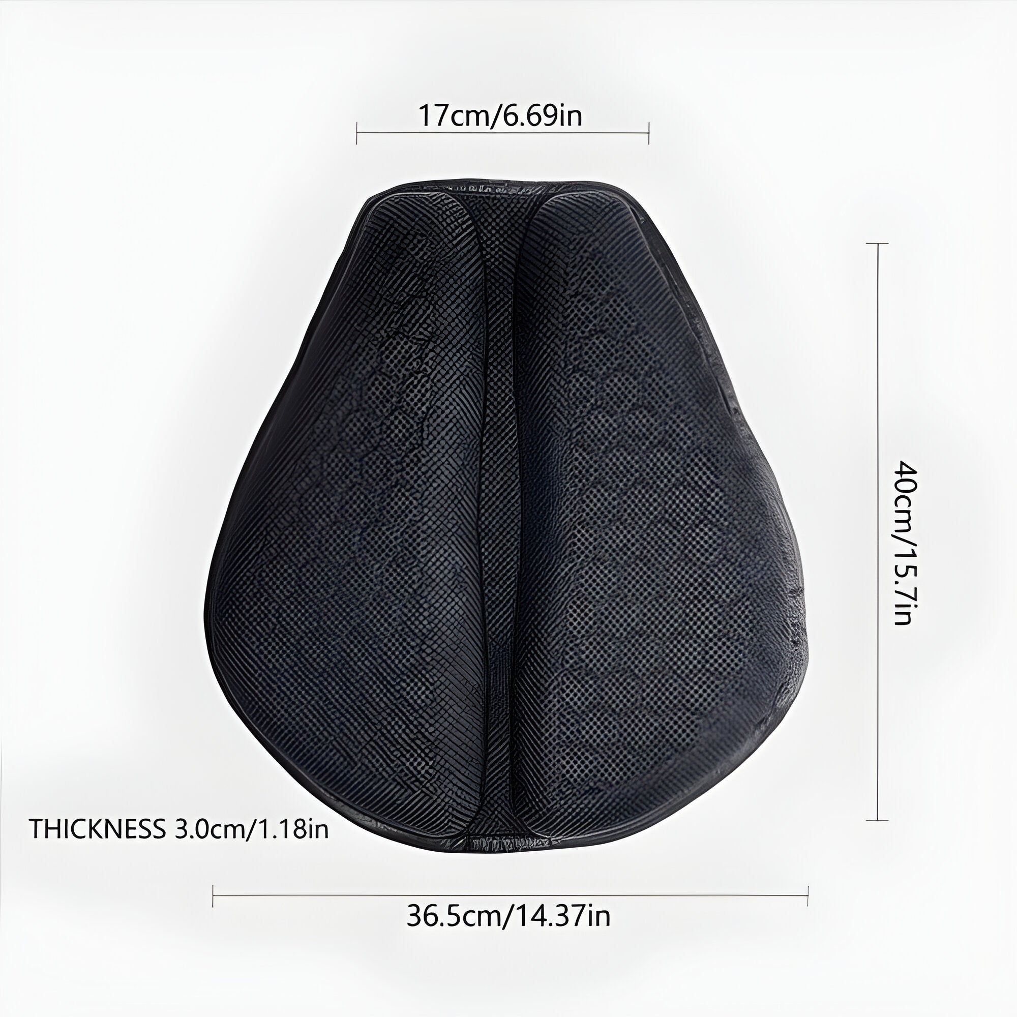 Motorcycle Gel Seat Cushion For Long Distance Rides Petal Shaped Design Breathable