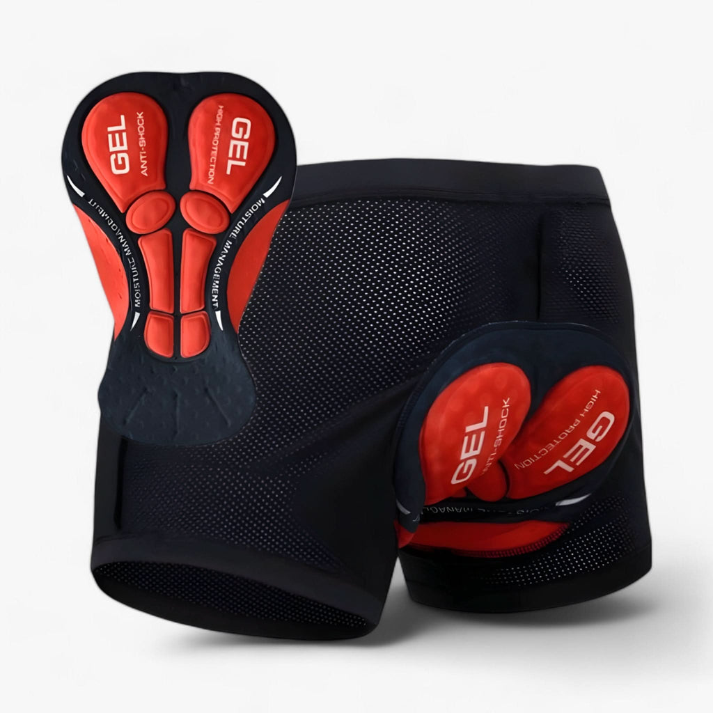 Motorcycle Shorts Padded With 5D Gel Padded Design For Comfort Red