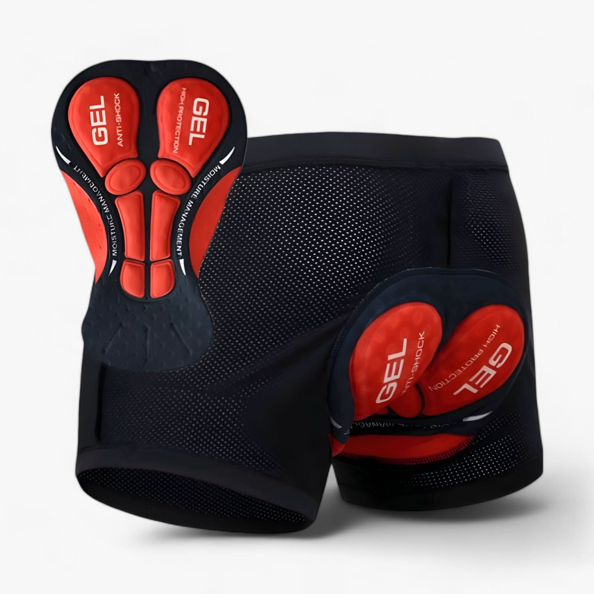 Motorcycle Shorts Padded With 5D Gel Padded Design For Comfort Red