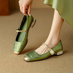 Naila | Women’s Pumps – Chic Artisan Pointed-Toe & Refined Stiletto Comfort Green