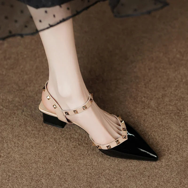 Natalia | Women’s Heels – Chic Artisan Pointed Toe & Refined Slimming Silhouette Black