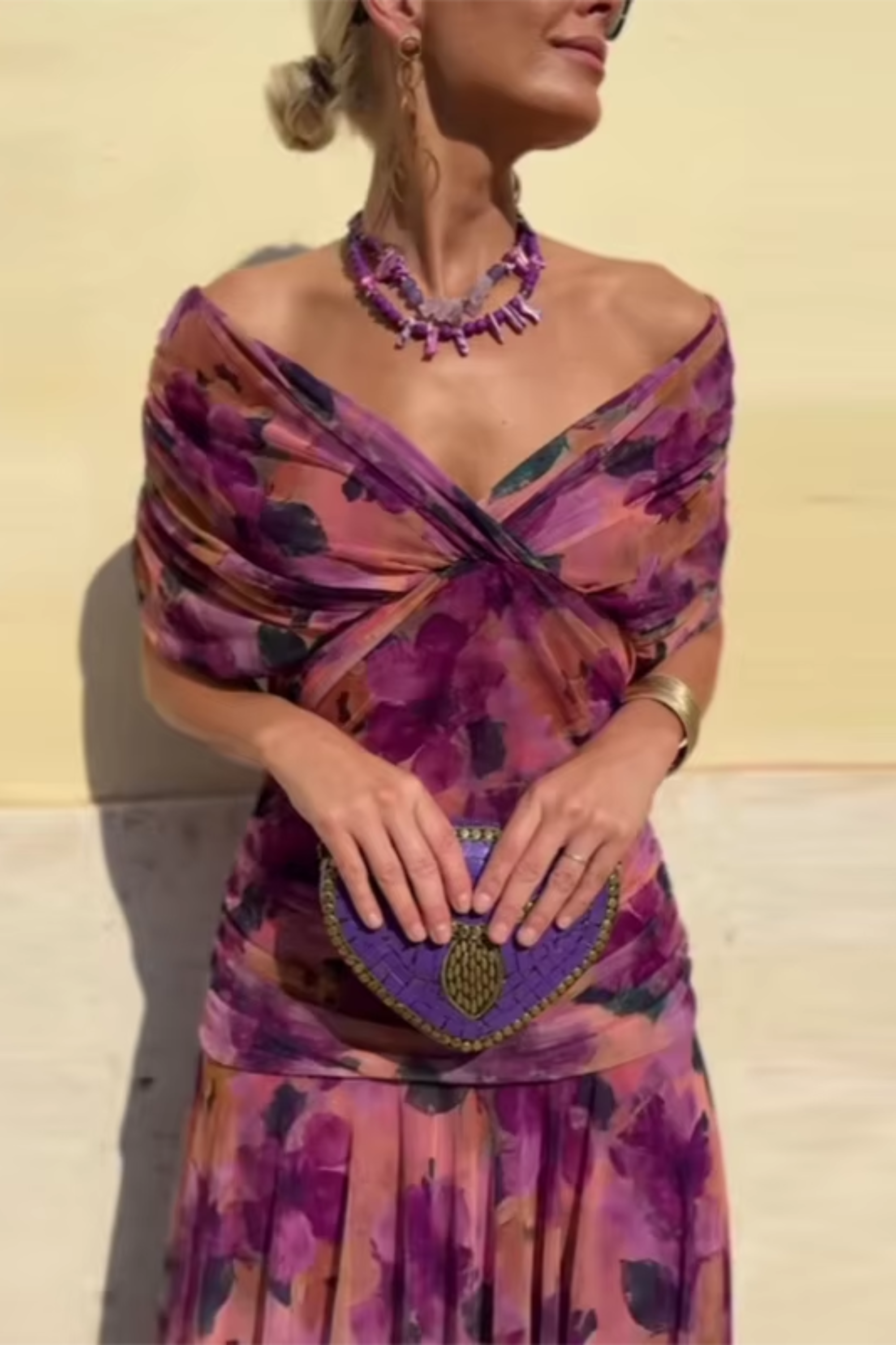 Dôre | Lightweight Long Sleeve Maxi Party Dress Enchanted Garden