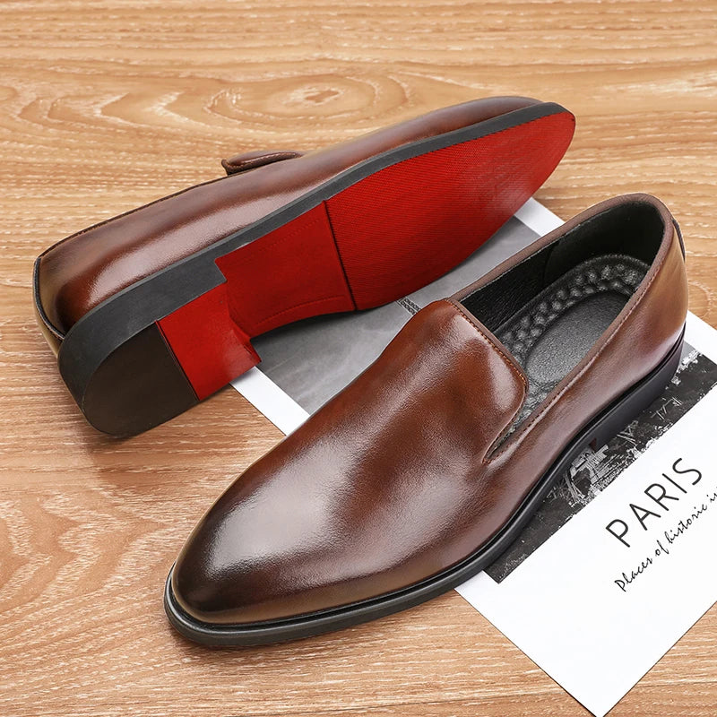Noctis | Men's Genuine Leather Loafers – Luxury Designer Driving Shoes & Tailored Classic Slip-On