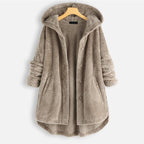 Flōre | Women's Classic Winter Coat - Warm Wool Blend Overcoat & Long Tailored Jacket Khaki