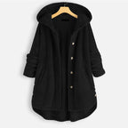Flōre | Women's Classic Winter Coat - Warm Wool Blend Overcoat & Long Tailored Jacket Black
