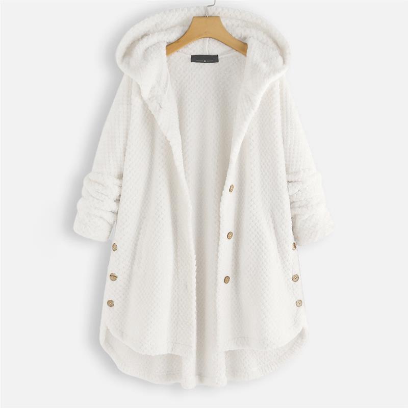 Flōre | Women's Classic Winter Coat - Warm Wool Blend Overcoat & Long Tailored Jacket White