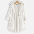 Flōre | Women's Classic Winter Coat - Warm Wool Blend Overcoat & Long Tailored Jacket White