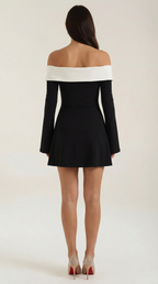 Women's Off-Shoulder Mini Dress Odessa Sleek Party Cocktail Style