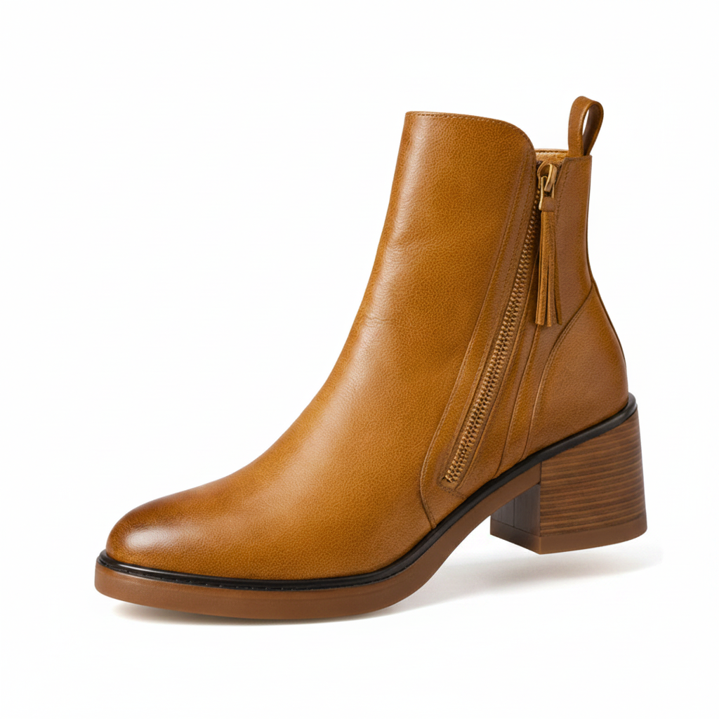 Zahara | Leather Ankle Boots – Chic Artisan Craft & Refined Slimming Silhouette