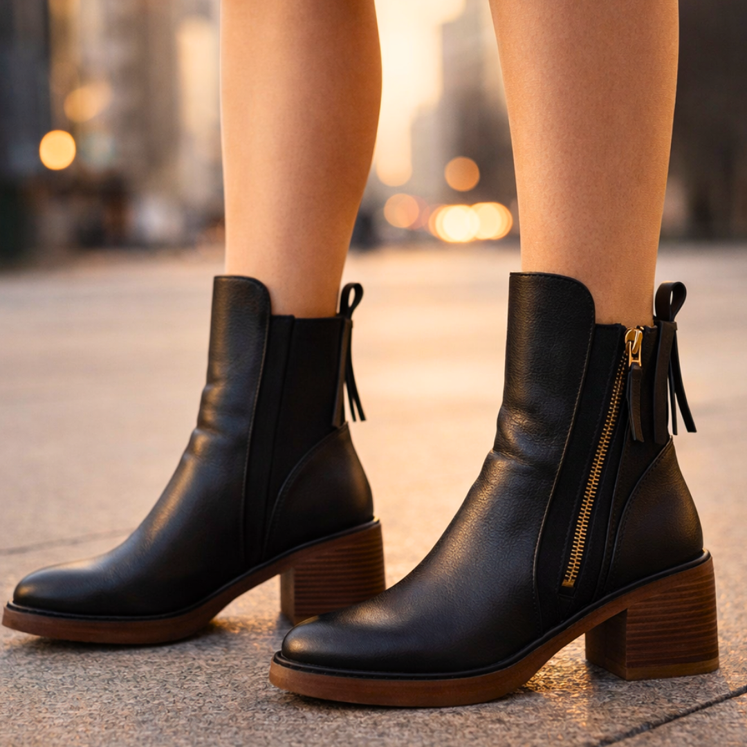 Zahara | Leather Ankle Boots – Chic Artisan Craft & Refined Slimming Silhouette