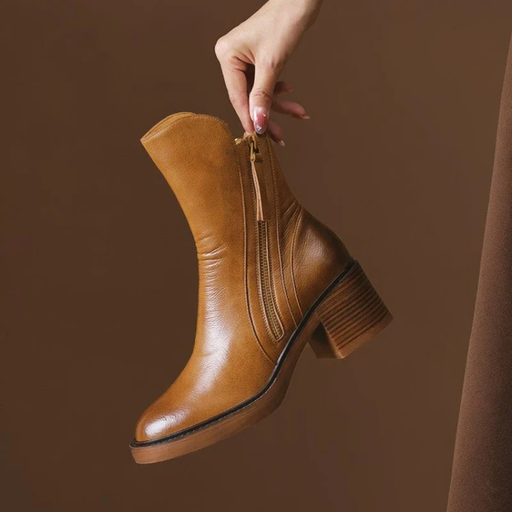 Zahara | Leather Ankle Boots – Chic Artisan Craft & Refined Slimming Silhouette