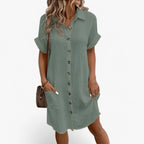 Olivia Summer Dress – Elegant Fabric Blend with Comfort & Style Olive green