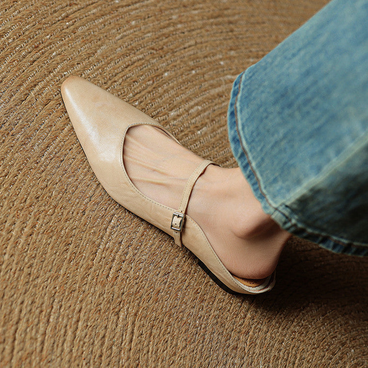 Triton | Women’s Genuine Leather Mules – Chic Slip-On Loafers & Refined Artisan Cushion