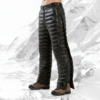 Outdoor Thermal Goose Down Pants Zipper Camping Hiking Skiing Trousers