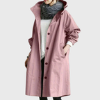 Bersh | Women’s Coat | Trench Longline Hooded Pink