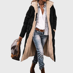 Tasana | Women's Reversible Coat - 2-in-1 Warm Sherpa Fleece & Quilted Puffer Jacket Black