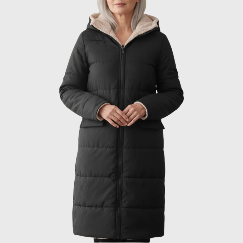 Tasana | Women's Reversible Coat - 2-in-1 Warm Sherpa Fleece & Quilted Puffer Jacket
