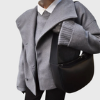 Parsha | Women’s Coat | Cropped Double Breasted Dark Gray