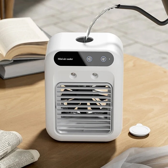 Portable Personal Air Conditioner - Small Desktop Misting Cooling Fan & Humidifier for Dorm & Home