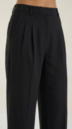 Marquise Women's Wide-Leg Office Trousers – High-Waisted Tailored Fit & Crepe Fabric