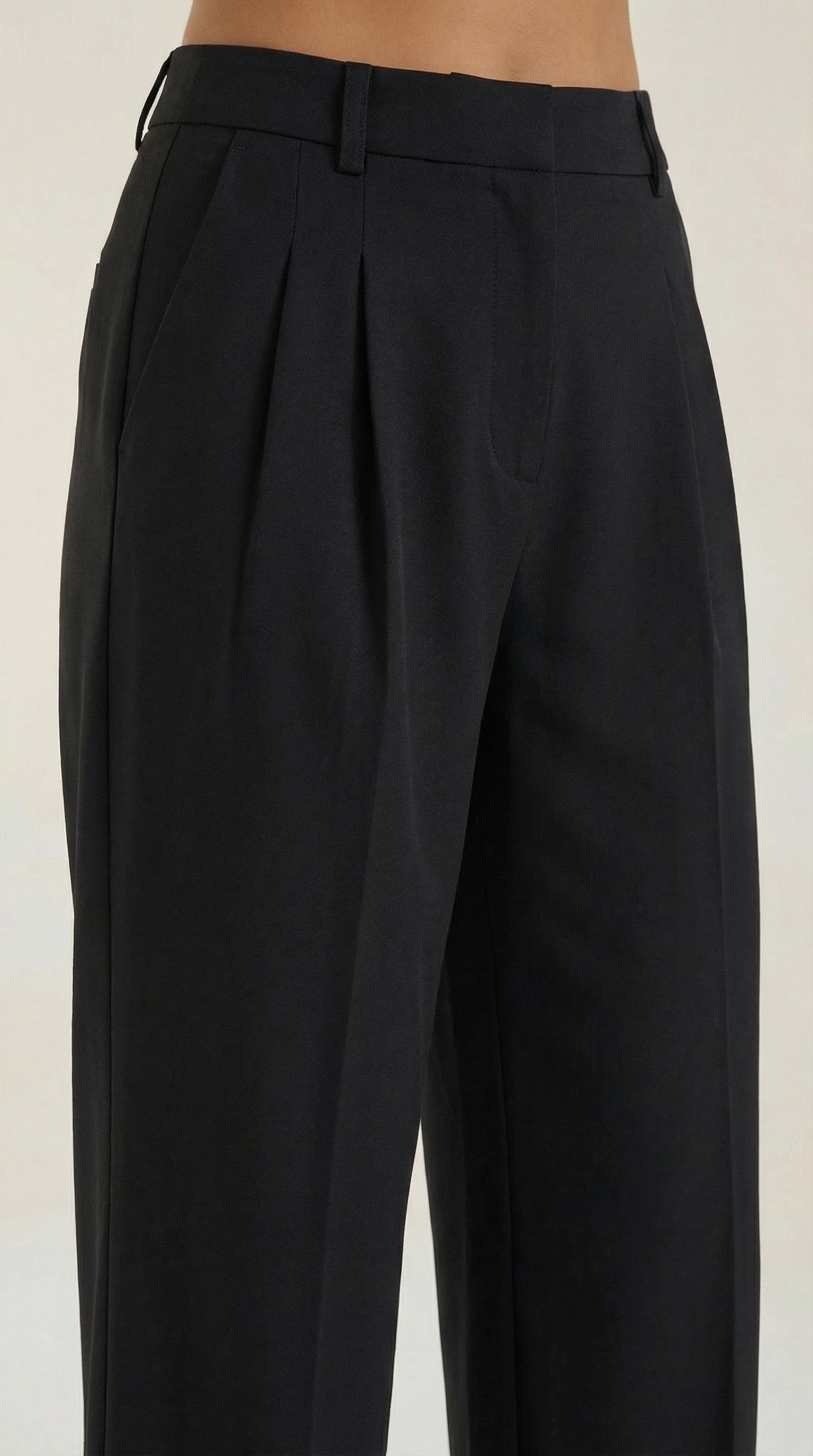 Marquise Women's Wide-Leg Office Trousers – High-Waisted Tailored Fit & Crepe Fabric