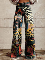 Lumi | Women’s Casual Baggy Jeans – Relaxed Oversized Fit & Long Architectural Drape abstract