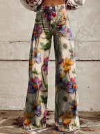 Lumi | Women’s Casual Baggy Jeans – Relaxed Oversized Fit & Long Architectural Drape flowers