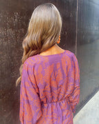Flora | Women’s Long-Sleeved Maxi Dress – Boho V-Neck Design & Fluid Summer Drape