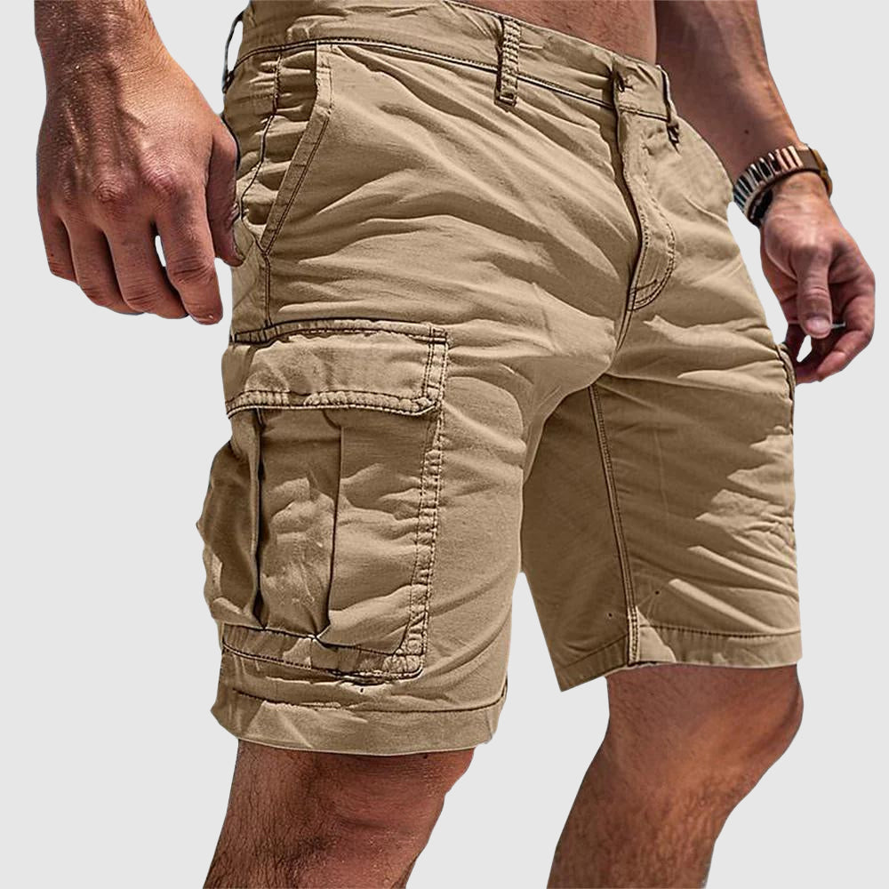 Ruben | Men's Summer Cargo Shorts Knee Length Beige