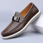 Ruco | Men's Genuine Leather Loafers – Luxury Designer Driving Shoes & Tailored Classic Slip-On Brown