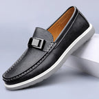 Ruco | Men's Genuine Leather Loafers – Luxury Designer Driving Shoes & Tailored Classic Slip-On Black