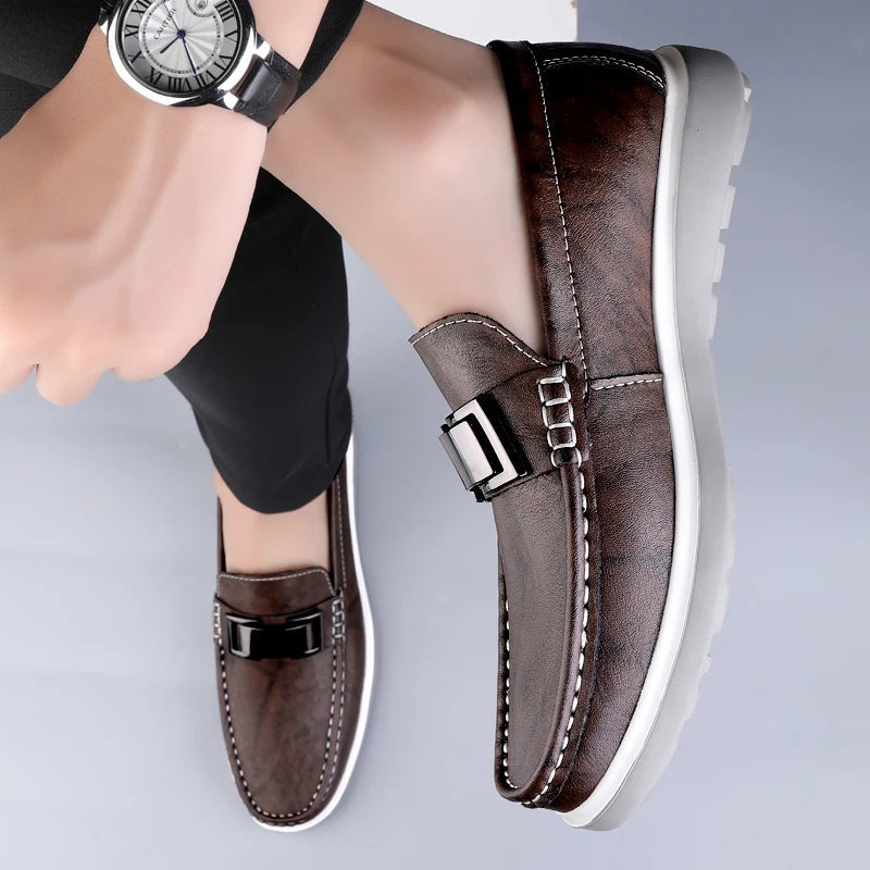 Ruco | Men's Genuine Leather Loafers – Luxury Designer Driving Shoes & Tailored Classic Slip-On