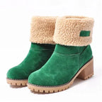 Zahara | Winter Boots for Women | Wool Mid-Calf Green