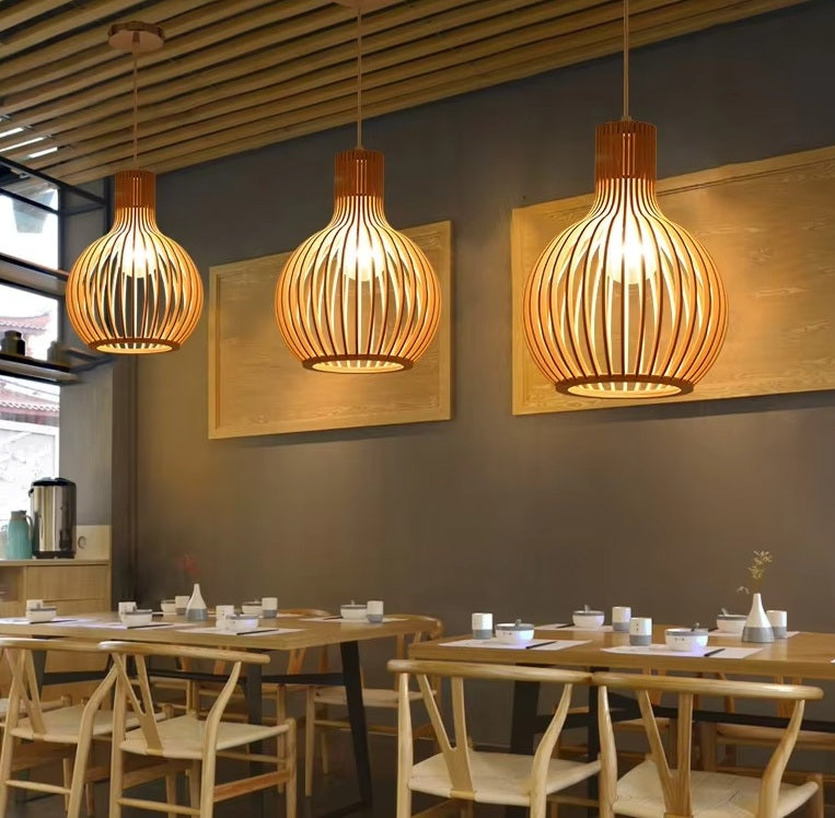Natura Orb Hanging Lamp – Organic Wooden Design for Cozy Interiors