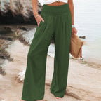 Amore | Women's Smocked Draped Pants