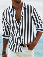Hommes | Men’s Summer Striped Relaxed Shirt