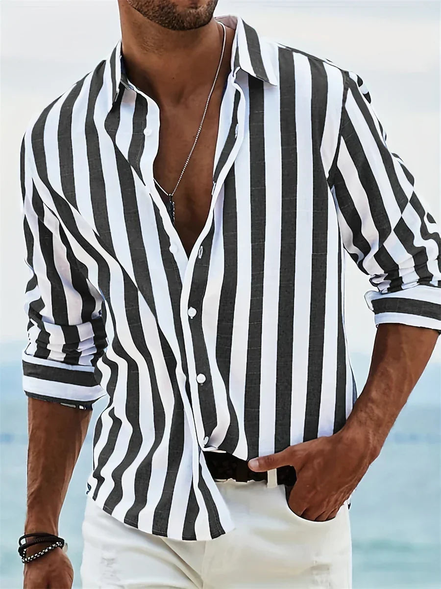 Hommes | Men’s Summer Striped Relaxed Shirt
