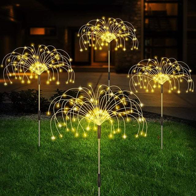 Solar LED Ambient Lighting for Garden Paths and Outdoor Decorations Warm White