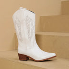 Sephira | Boots For Women | Embroidered Design Pointed Toe