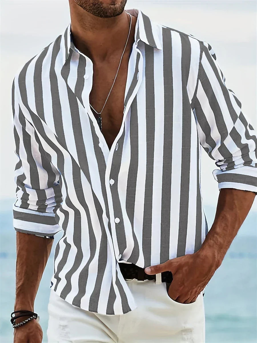 Hommes | Men’s Summer Striped Relaxed Shirt