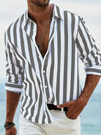 Hommes | Men’s Summer Striped Relaxed Shirt
