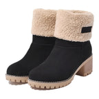 Zahara | Winter Boots for Women | Wool Mid-Calf Black