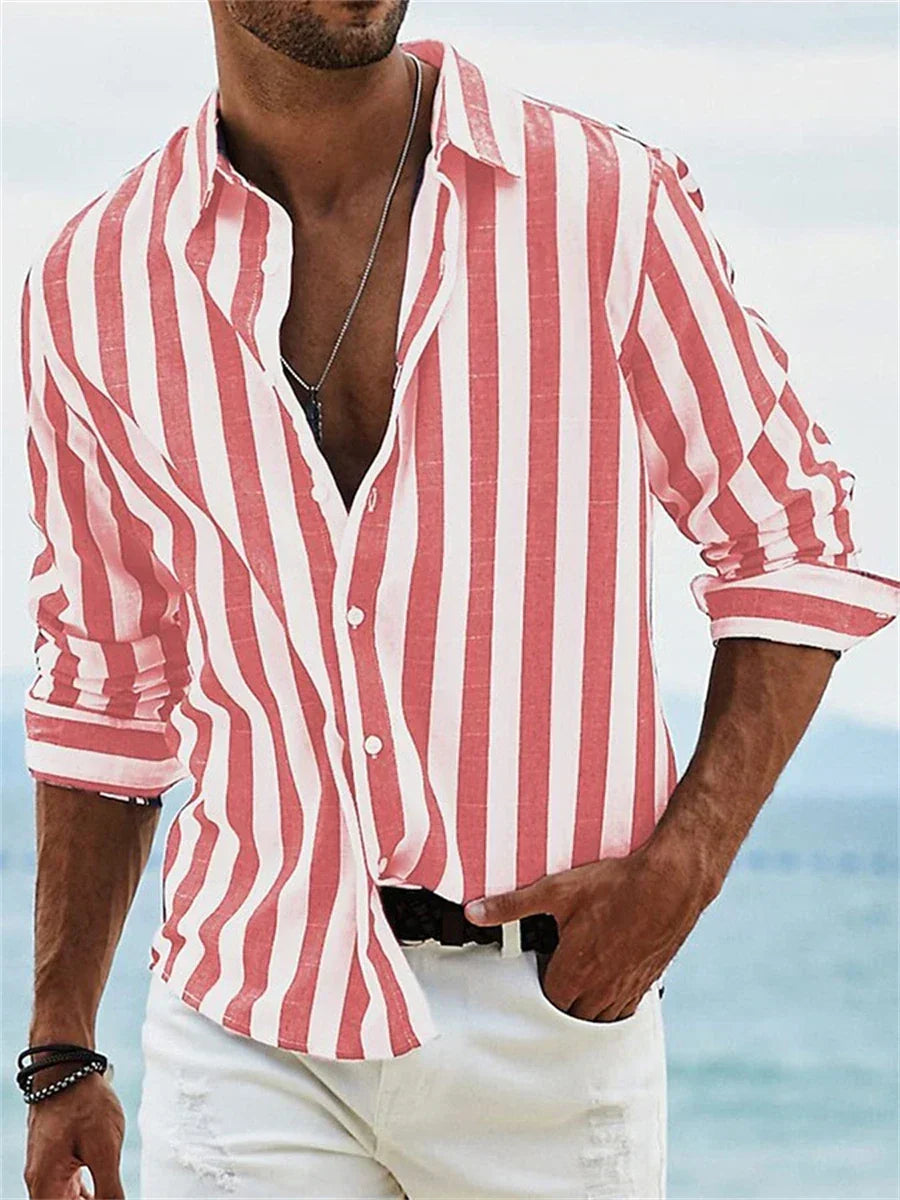 Hommes | Men’s Summer Striped Relaxed Shirt