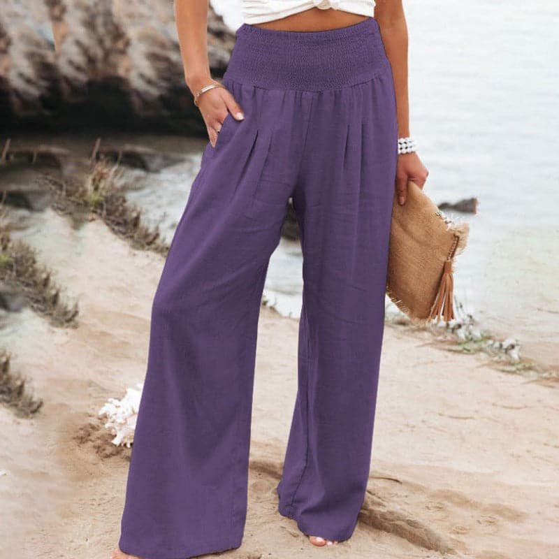 Amore | Women's Smocked Draped Pants