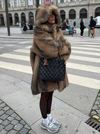 Parsha | Long Coat with Hood and Single-Button Closure for Women | Ideal for Autumn and Winter