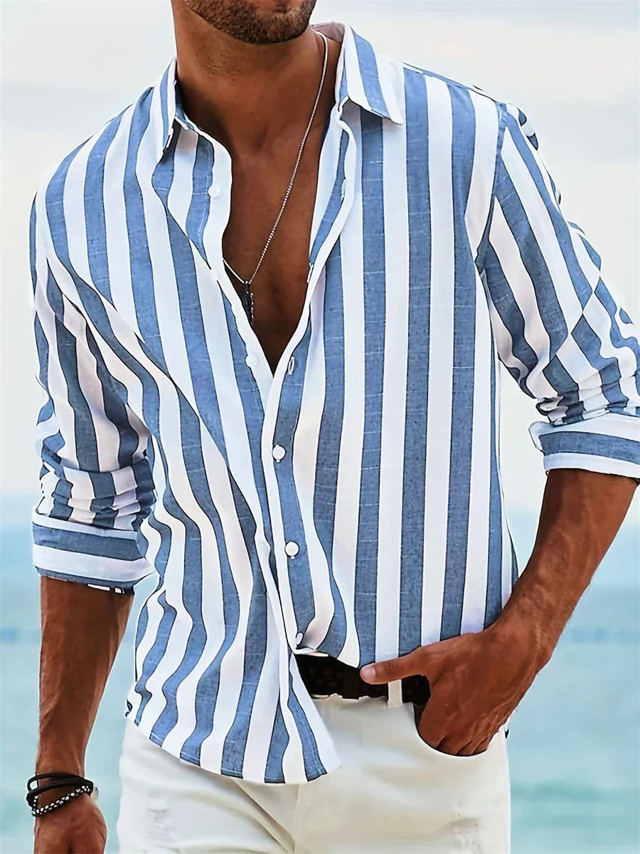 Hommes | Men’s Summer Striped Relaxed Shirt