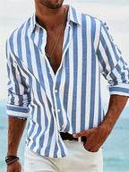 Hommes | Men’s Summer Striped Relaxed Shirt