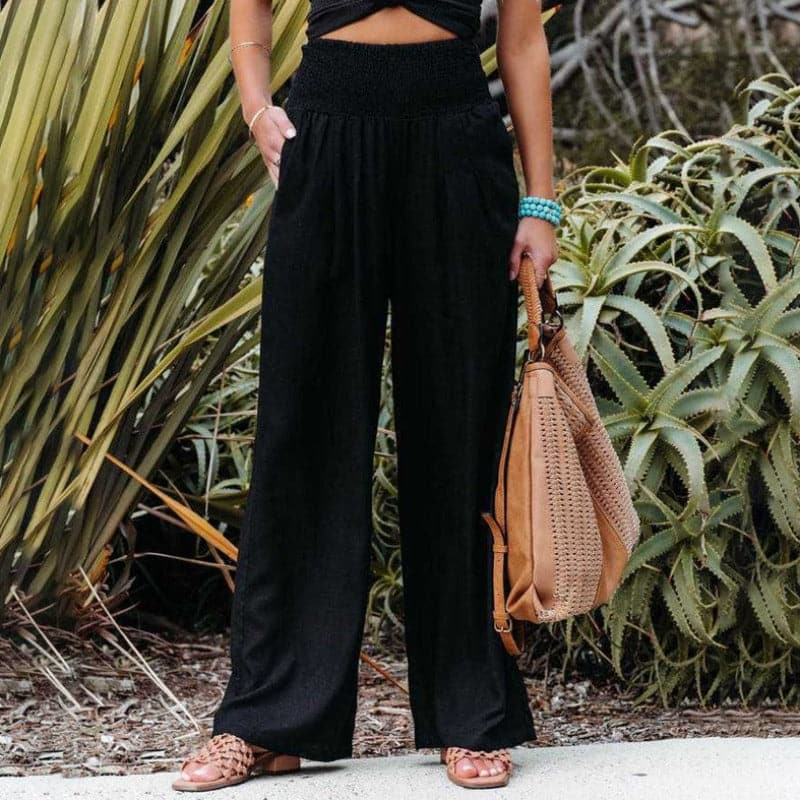 Amore | Women's Smocked Draped Pants